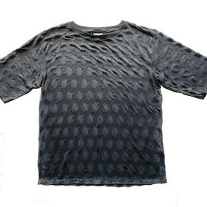 Trendy Black Sheer Pattern T’Shirt